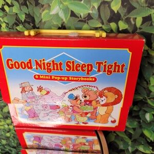 Good Night Sleep Tight Vintage Pop Up Story Mini Books Read Kids Case